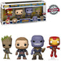 Funko Pop Avengers Infinity War Iron Man / Captain America / Thanos / Groot - Pack4